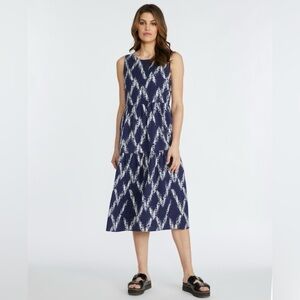 Badgley Mischka Boho Ikat Tiered Sleeveless Dress Size Medium